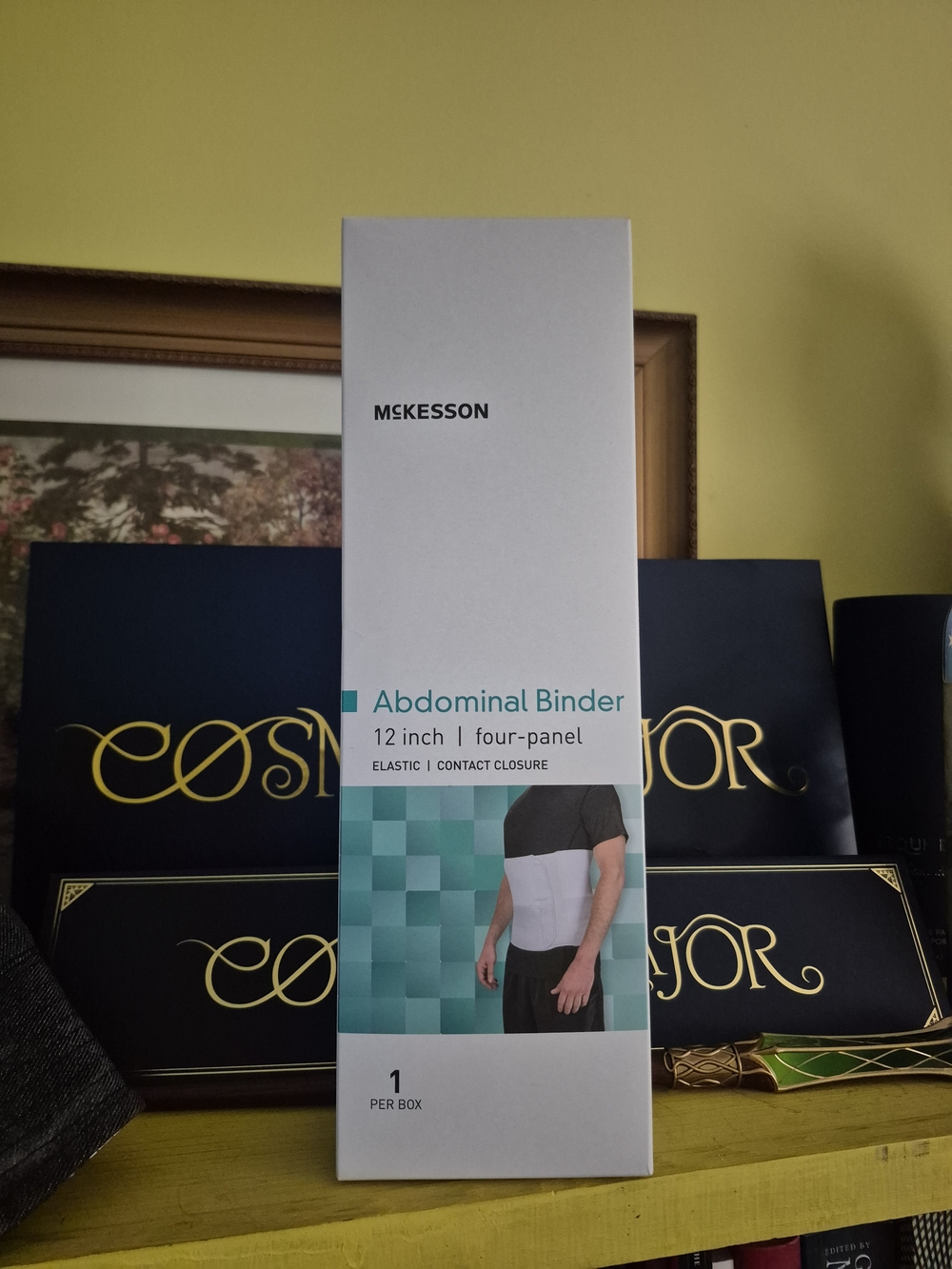 Unisex White Abdominal Binder 12-inch | Four-Panel Support